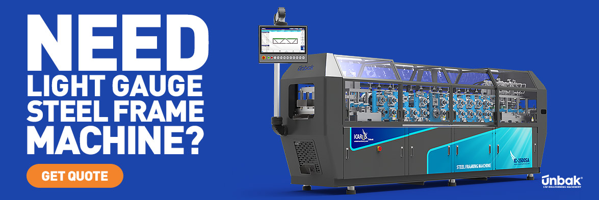 light gauge steel cold formed steel rollform machine