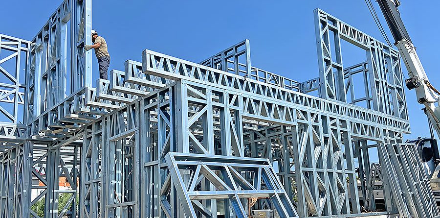 A picture from cold formed steel frame structure consturction.