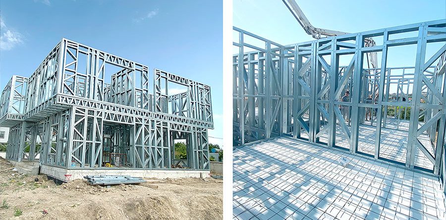 Multi-storey modular housing project built with light gauge steel framing and cold formed steel profiles using advanced steel framing machines.