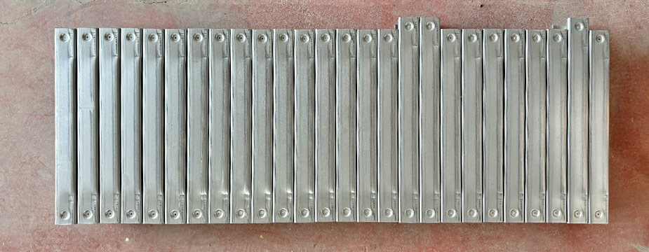 High-quality LGSF machines components arranged for inspection and assembly.